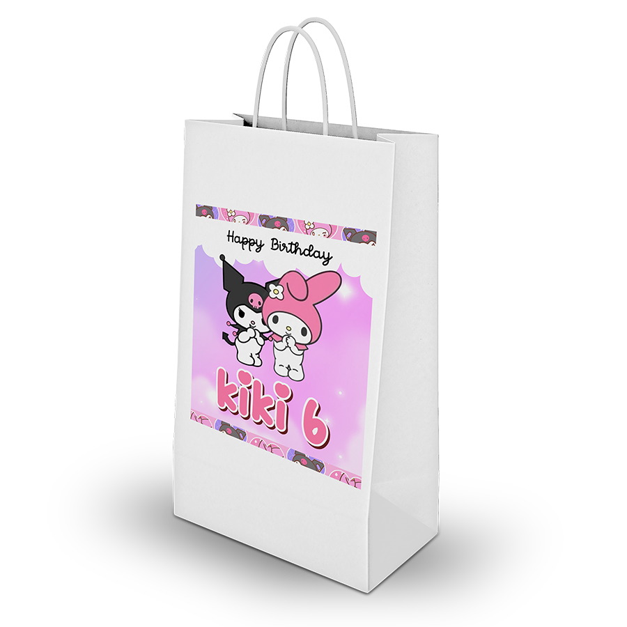 Gepersonaliseerde Kuromi en My Melody traktatie uitdeel tasjes