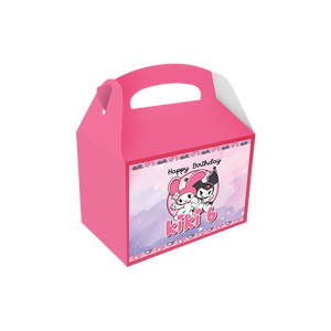 Gepersonaliseerde Kuromi en My Melody traktatie uitdeel doos