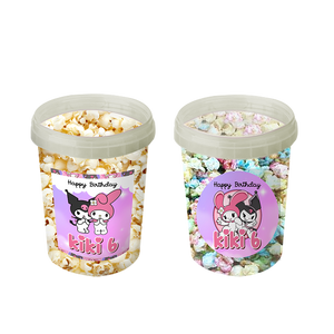 Gepersonaliseerde Kuromi en My Melody popcorn emmers