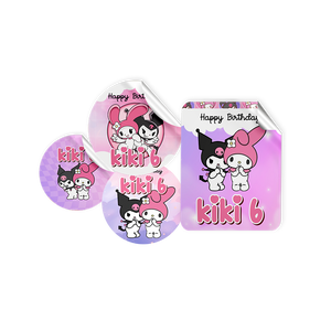 Gepersonaliseerde Kuromi en My Melody Stickers