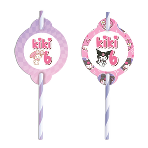 Gepersonaliseerde Kuromi en My Melody rietjes