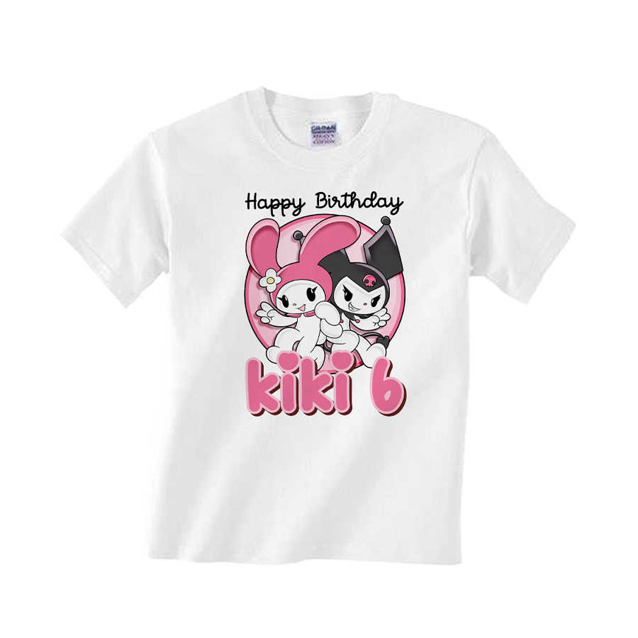 Gepersonaliseerde Kuromi en My Melody T-shirts