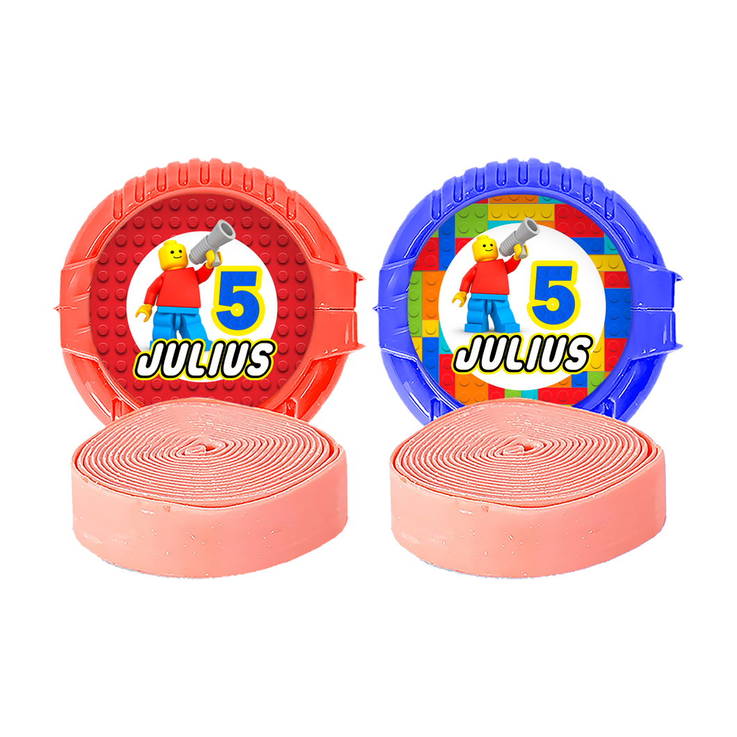 Gepersonaliseerde Lego ronde kauwgom rollen