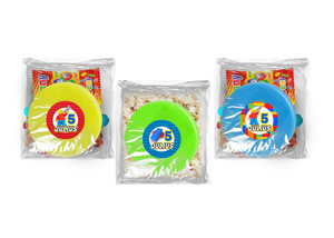 Gepersonaliseerde Lego snoep of popcorn frisbee zakjes