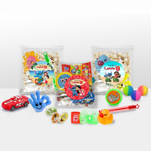 Gepersonaliseerde Lilo en Stitch snoep en popcorn speelgoed traktatie