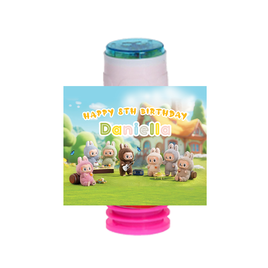 Gepersonaliseerde Labubu bellenblaas