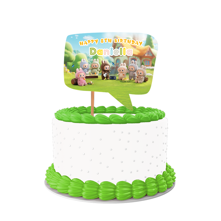 Gepersonaliseerde Labubu taart topper