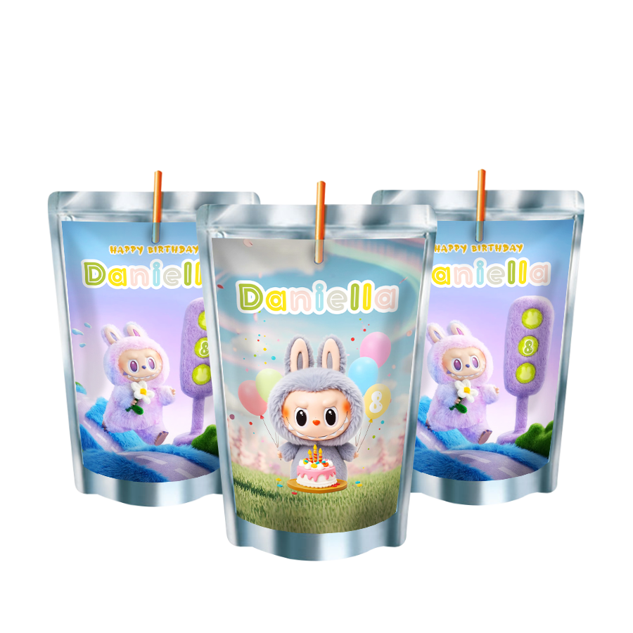 Gepersonaliseerde Labubu Capri-Sun labels en stickers