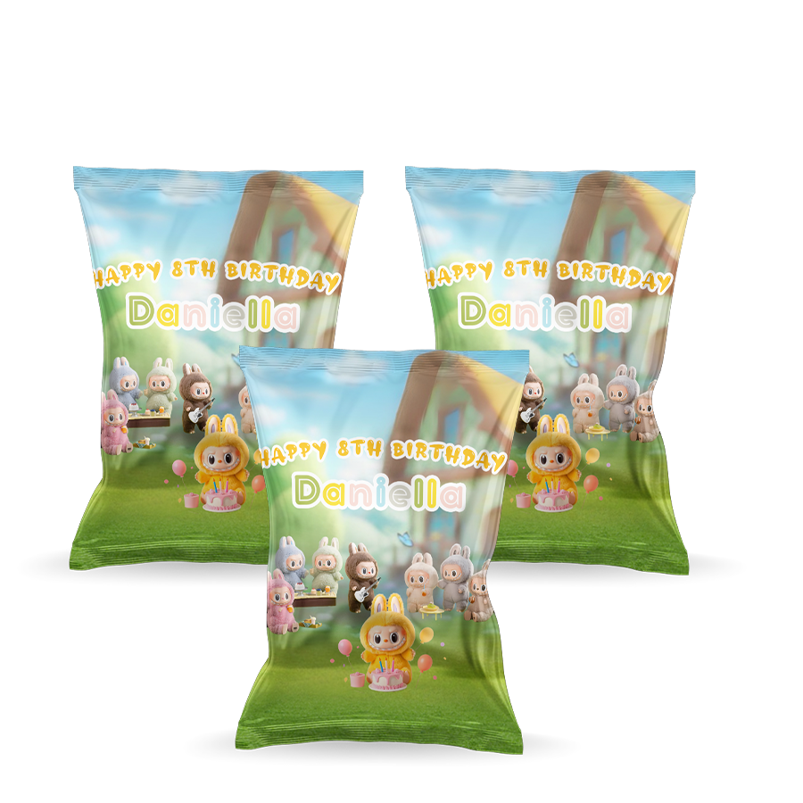 Gepersonaliseerde Labubu chips zakjes