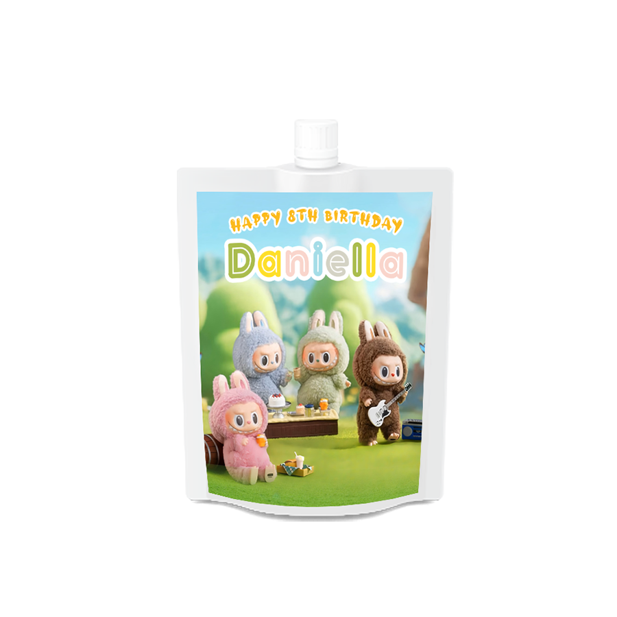 Gepersonaliseerde Labubu Drinkzakjes