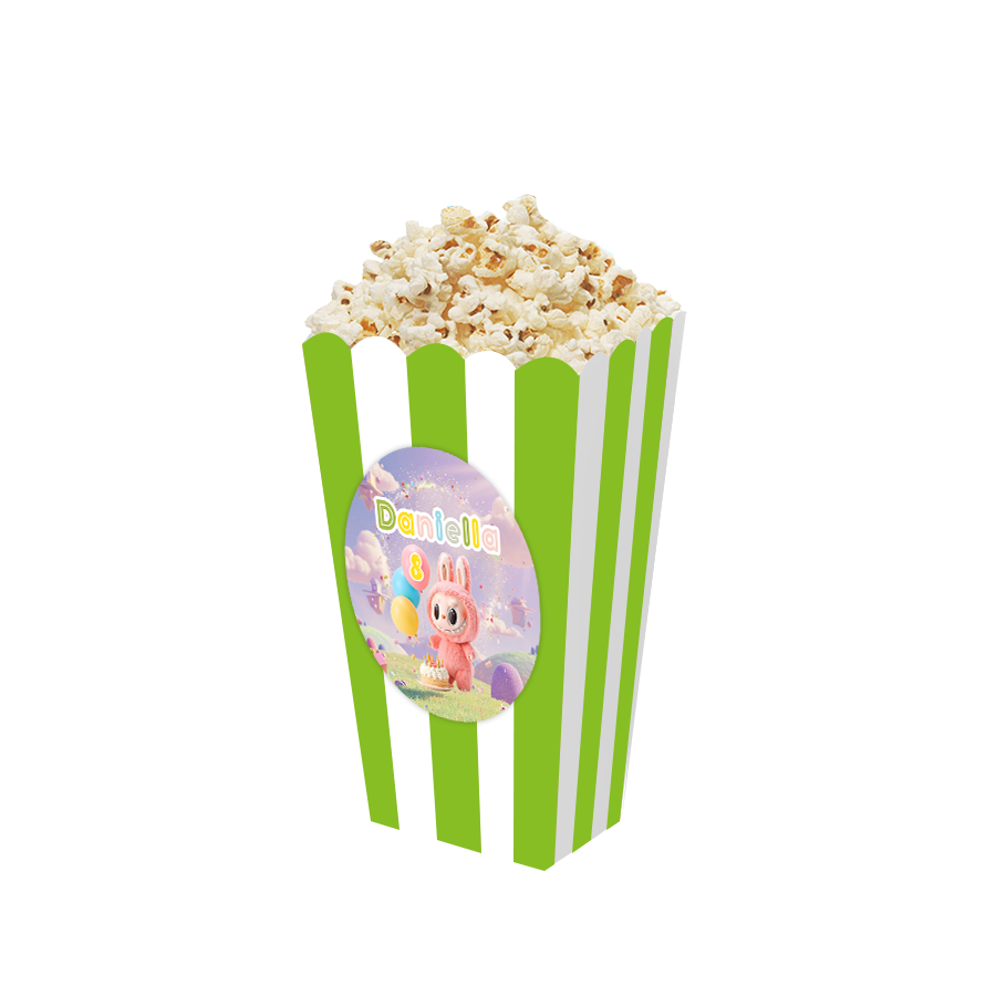 Gepersonaliseerde Labubu 3D popcorn bakjes