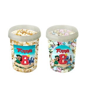 Gepersonaliseerde Lilo en Stitch popcorn emmers