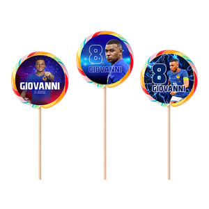 Gepersonaliseerde Kylian Mbappe ronde regenboog lollies