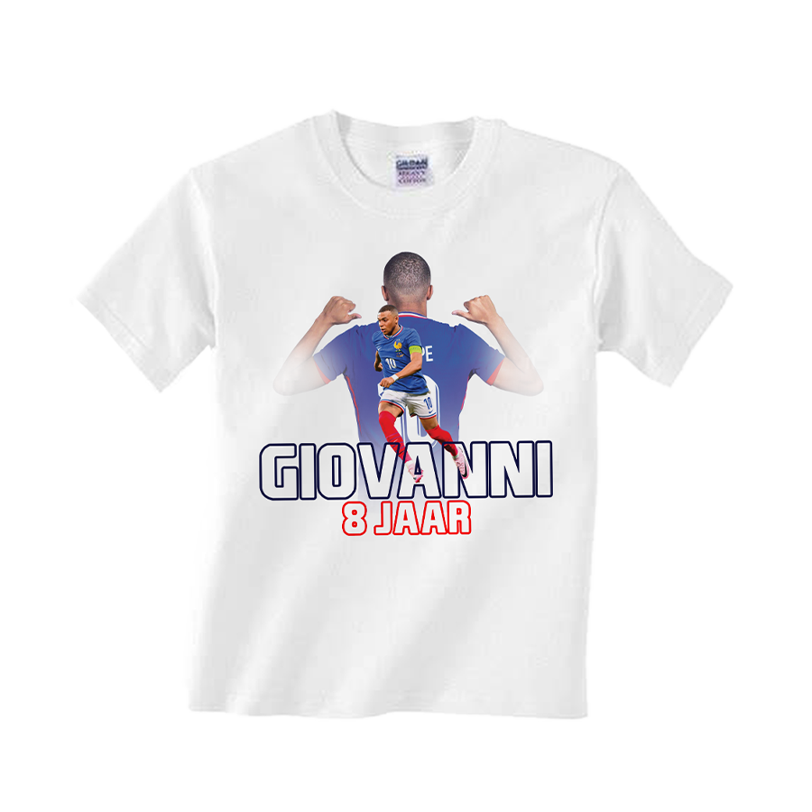 Gepersonaliseerde Kylian Mbappe T-shirts