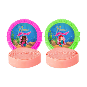 Gepersonaliseerde Zeemeermin Mermaid ronde kauwgom rollen