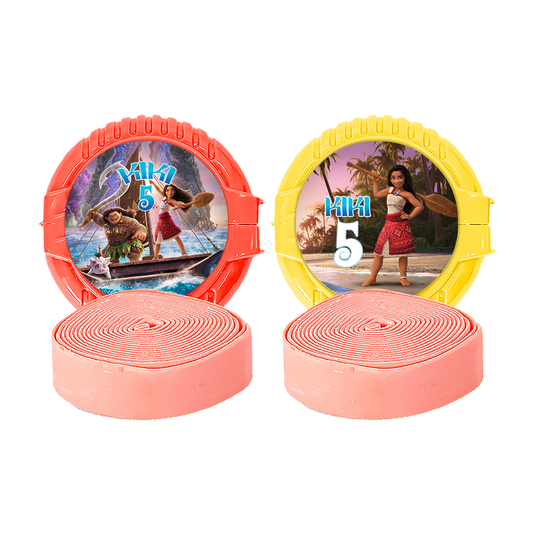 Gepersonaliseerde Moana 2 (Vaiana 2) ronde kauwgom rollen