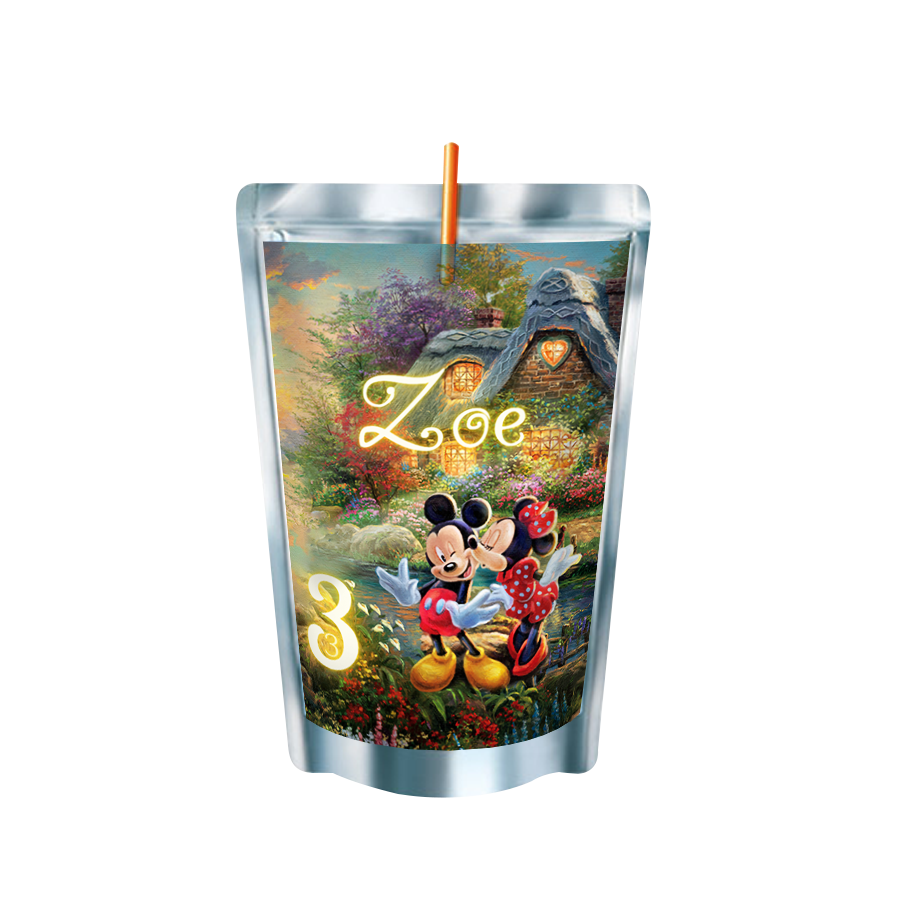 Gepersonaliseerde Mickey & Minnie Mouse Capri-Sun labels en stickers
