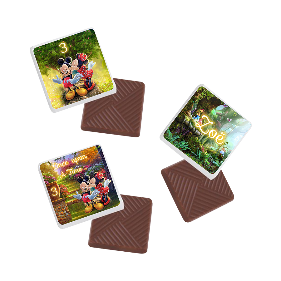 Gepersonaliseerde Mickey & Minnie Mouse napolitaanse chocolaatjes