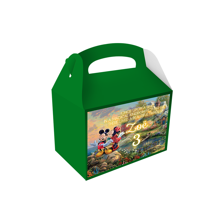 Gepersonaliseerde Mickey & Minnie Mouse traktatie uitdeel doos