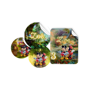Gepersonaliseerde Mickey & Minnie Mouse Stickers