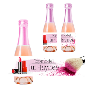 Gepersonaliseerde Makeup & Model Kinder champagne / Bubbelsap labels