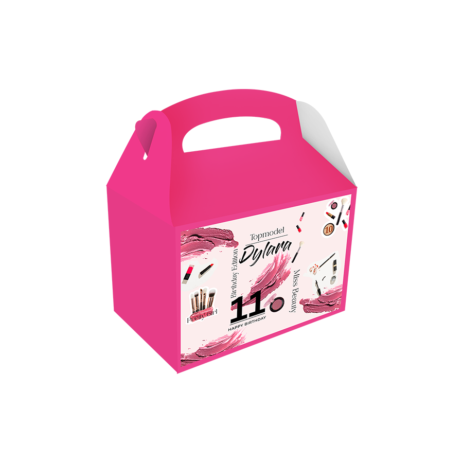 Gepersonaliseerde Makeup & Model traktatie uitdeel doos