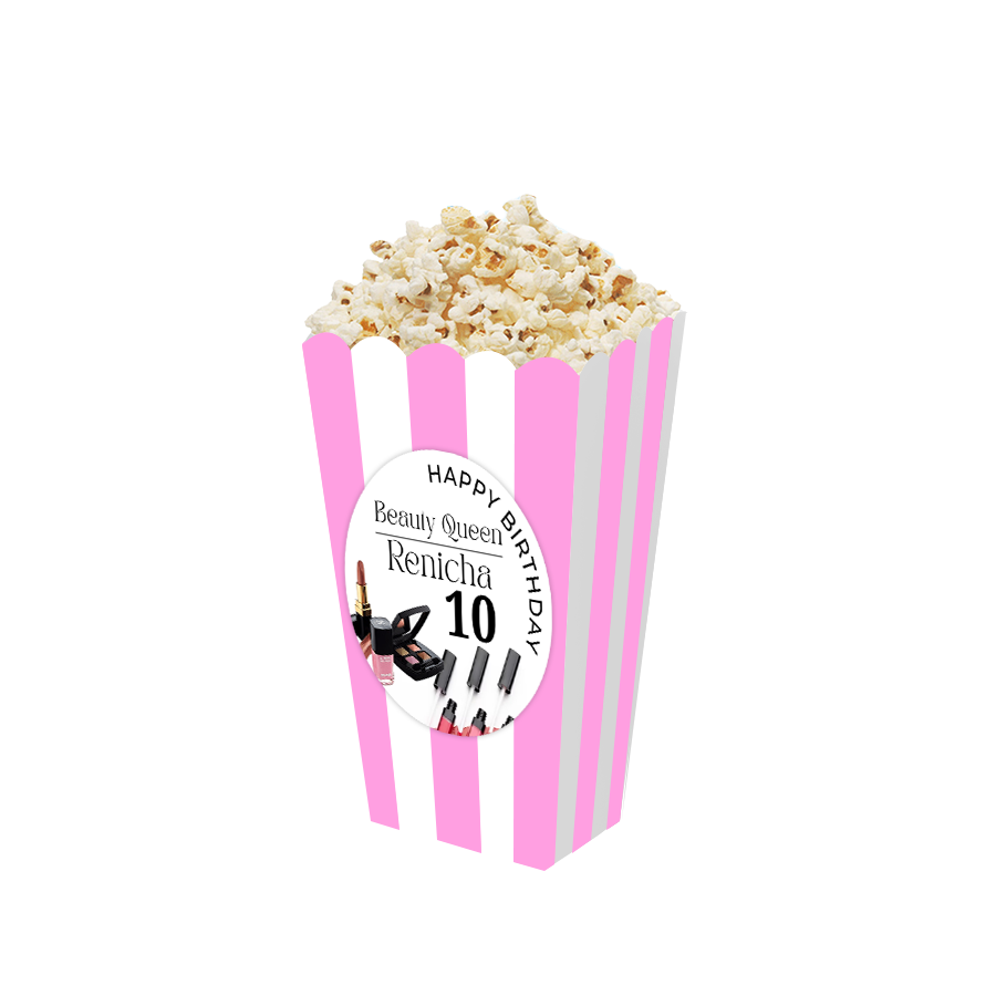 Gepersonaliseerde Makeup & Model 3D popcorn bakjes