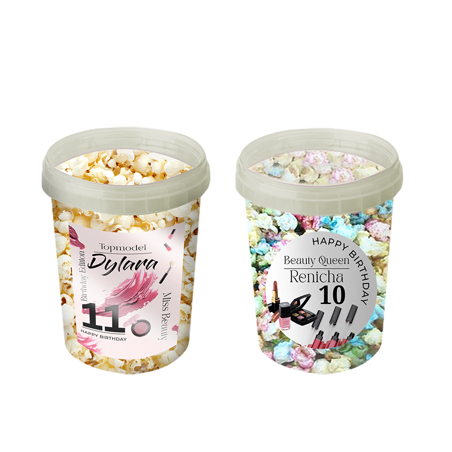 Gepersonaliseerde Makeup & Model popcorn emmers