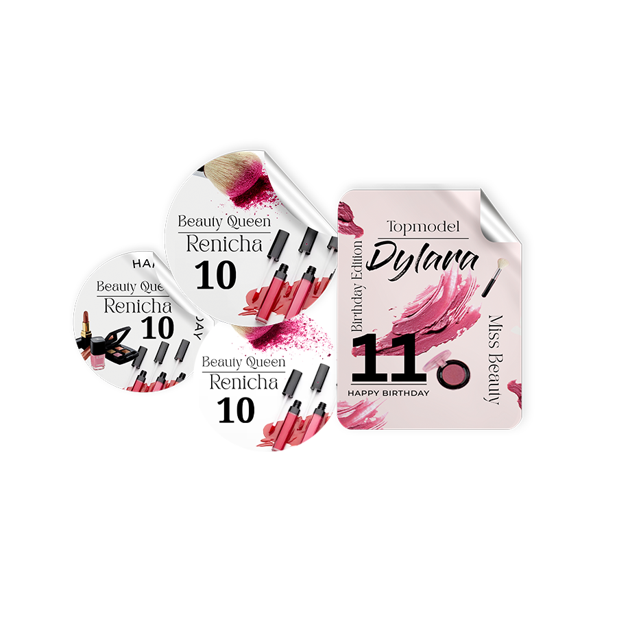 Gepersonaliseerde Makeup & Model Stickers