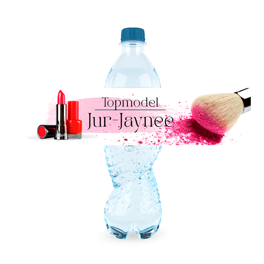 Gepersonaliseerde Makeup & Model waterfles labels en stickers