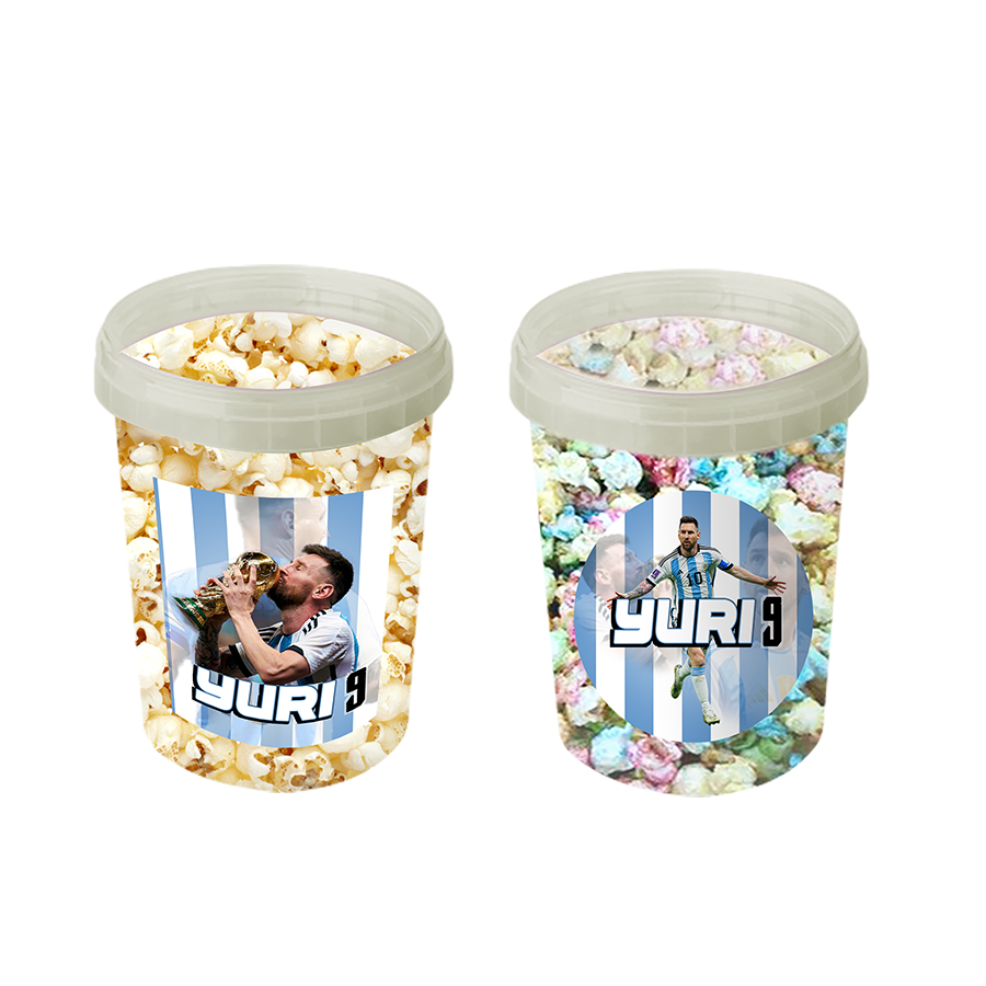 Gepersonaliseerde Messi popcorn emmers