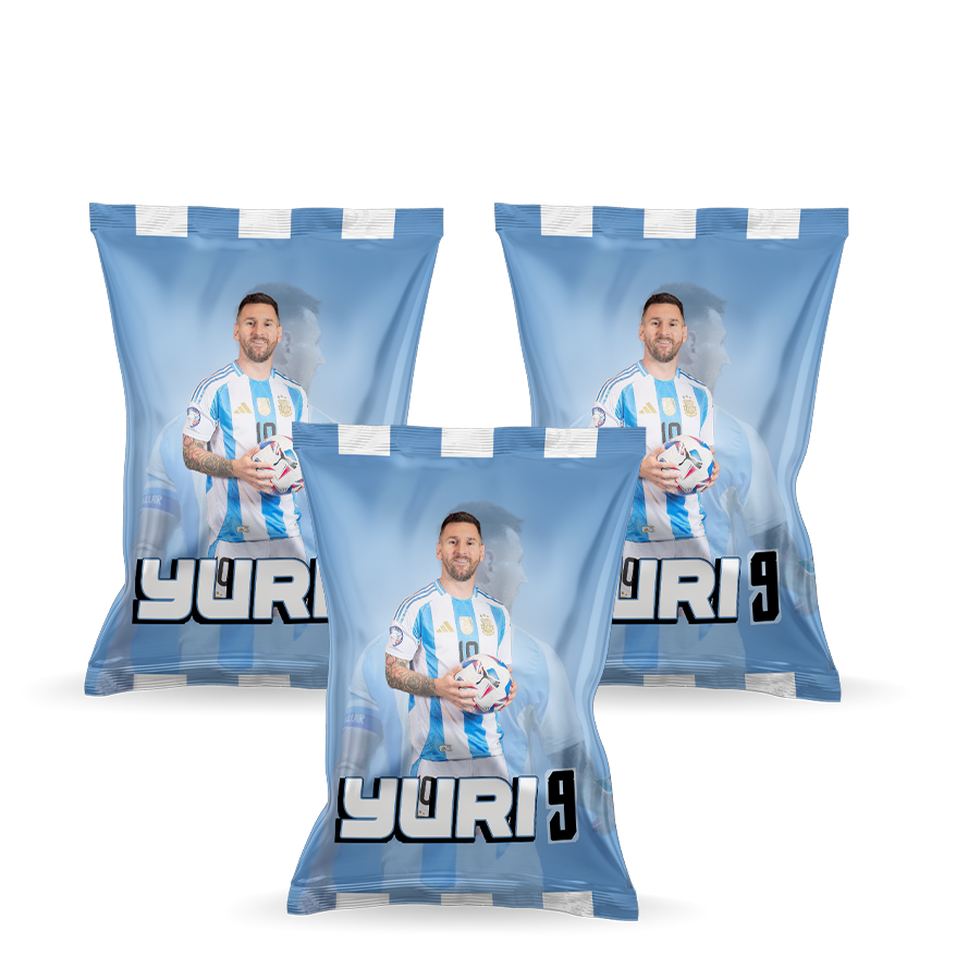 Gepersonaliseerde Messi popcorn uitdeelzakjes