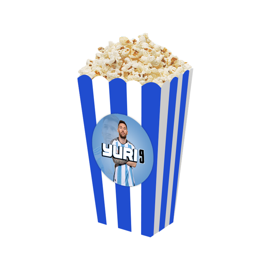 Gepersonaliseerde Messi 3D popcorn bakjes