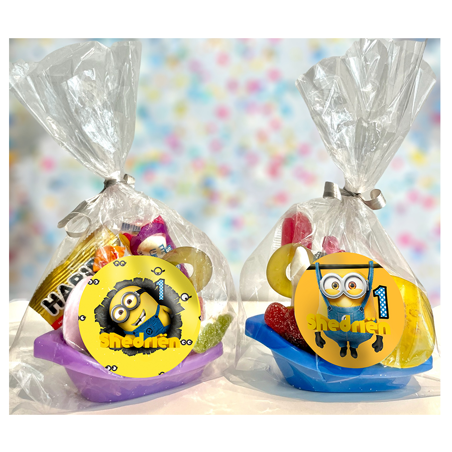 Gepersonaliseerde Minions traktatie snoep bootjes