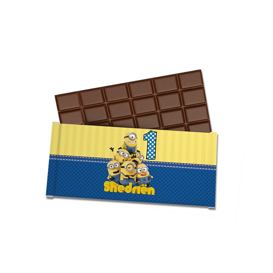 Gepersonaliseerde Minions chocoladereep