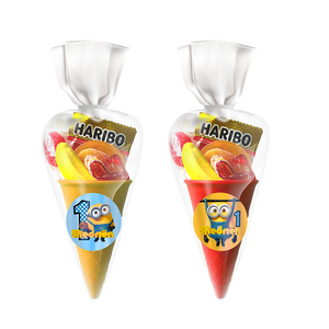 Gepersonaliseerde Minions snoep en popcorn ijshoorn