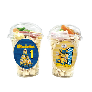 Gepersonaliseerde Minions snoep en popcorn bekers