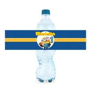 Gepersonaliseerde Minions waterfles labels en stickers