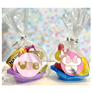 Gepersonaliseerde Minnie Mouse Goud traktatie snoep bootjes