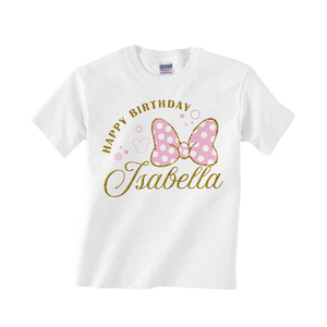 Gepersonaliseerde Minnie Mouse Goud T-shirts