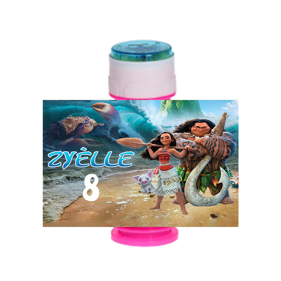 Gepersonaliseerde Moana 2 (Vaiana 2) bellenblaas