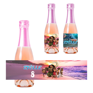 Gepersonaliseerde Moana 2 (Vaiana 2) Kinder champagne / Bubbelsap labels