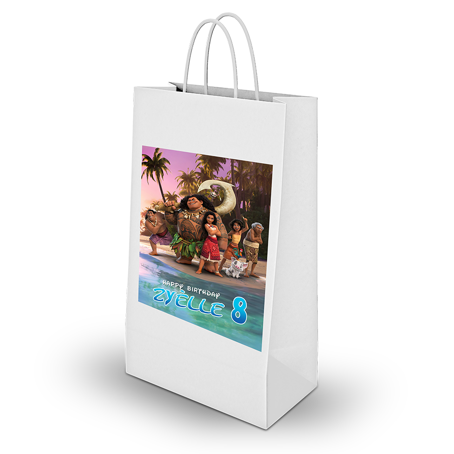 Gepersonaliseerde Moana 2 (Vaiana 2) traktatie uitdeel tasjes