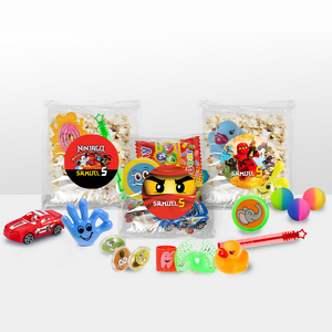 Gepersonaliseerde NinjaGo snoep en popcorn speelgoed traktatie