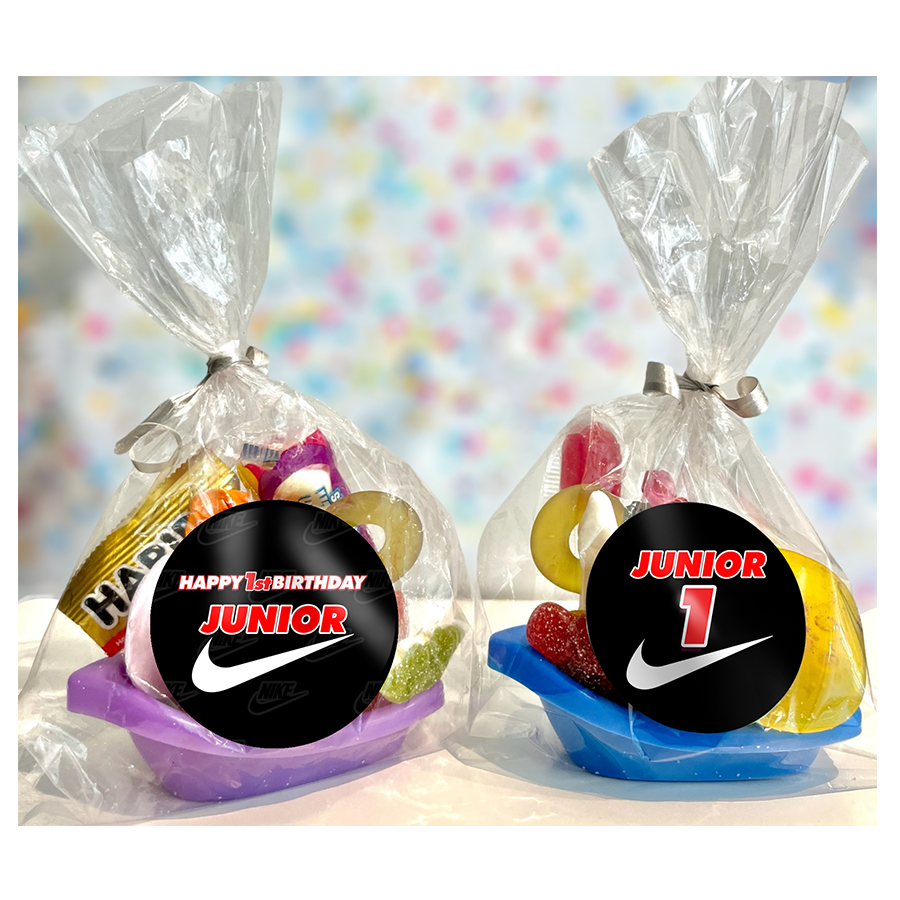 Gepersonaliseerde Nike traktatie snoep bootjes