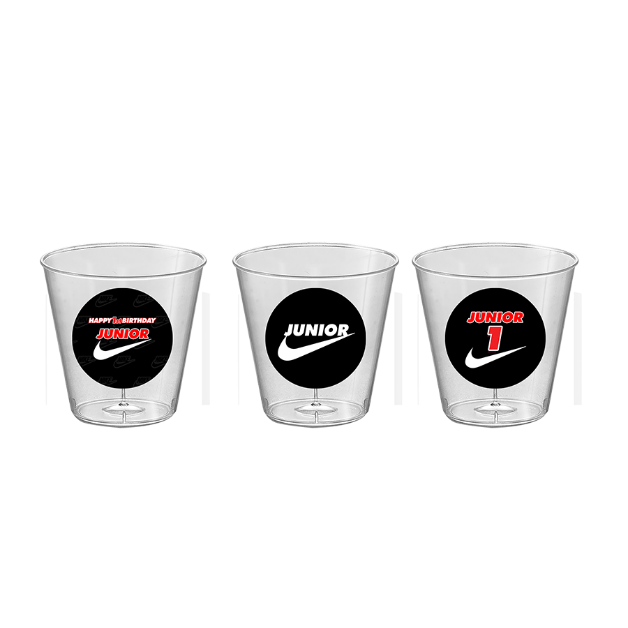 Gepersonaliseerde transparante Nike bekers
