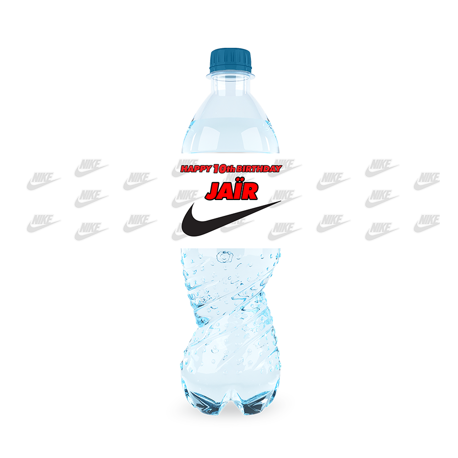 Gepersonaliseerde Nike waterfles labels en stickers