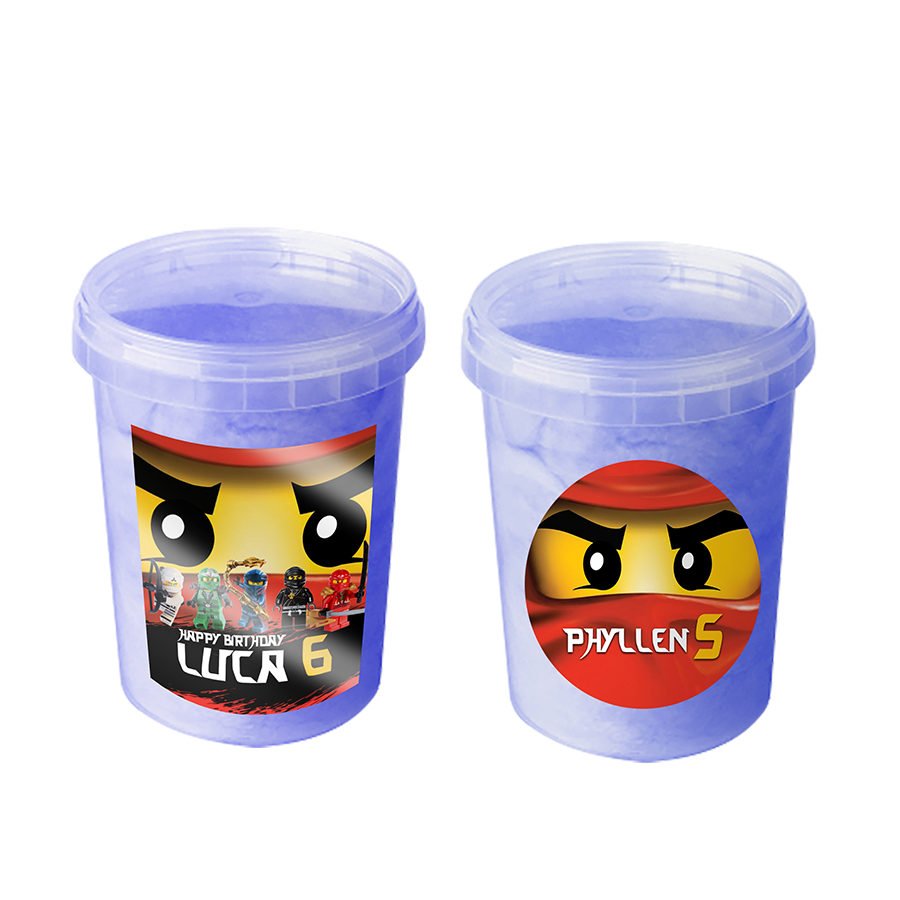 Gepersonaliseerde NinjaGo suikerspin emmers