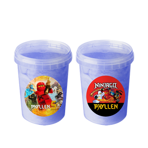 Gepersonaliseerde NinjaGo suikerspin emmers
