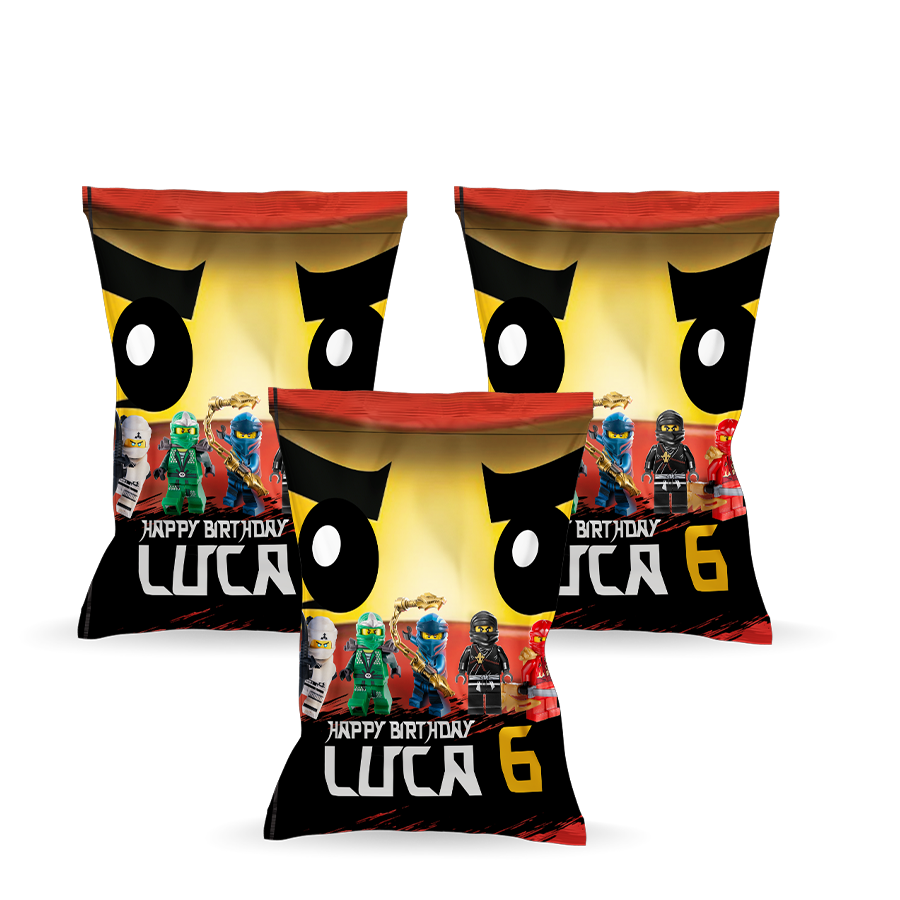 Gepersonaliseerde NinjaGo chips zakjes